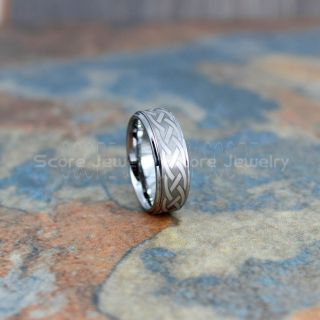 Claddagh Ring, Claddagh Wedding Band, Celtic Ring, Trinity Knot Wedding Ring, Trinity Knot Wedding Band, Silver Claddagh Wedding Band, Silver Claddagh Tungsten Ring