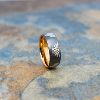 Zelda Ring, Gamer Ring, 8 Bit Heart Ring, Legend of Zelda Ring, Zelda Wedding Ring, Zelda Wedding Band, Gunmetal Tungsten Ring, Gunmetal Wedding Band