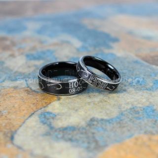 Duck Band Rings, Hooked Rings, Fish Hooks Rings, Classic Black Tungsten Rings, 2 Piece Couple Set Tungsten Wedding Bands, Banded Together Wedding Bands, Wedding Rings, Tungsten Wedding Rings