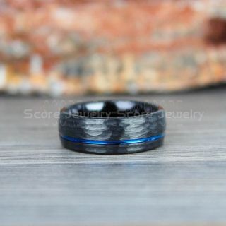 Hammered Tungsten Ring, Black Tungsten Wedding Band, Hammered Wedding Band, Black Hammered Wedding Ring, Black Wedding Ring