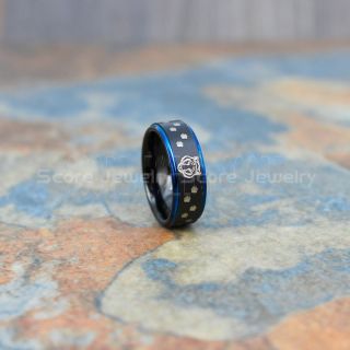 Tiger Paws Ring, Tiger Paws Wedding Band, 8mm Black Tungsten Ring, Black Wedding Band, Black Tungsten Band, Tiger Paws Ring
