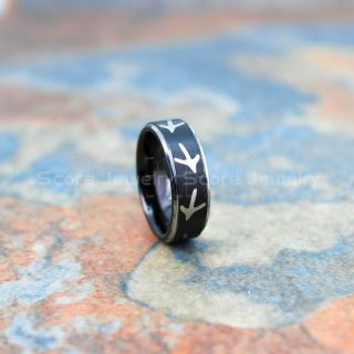 Wild Turkey Ring, Turkey Tracks Rings, Turkey Hunting Ring, Hunting Ring, Black Tungsten Ring, Black Wedding Band, Hunting Wedding Ring, Turkey Tracks Ring