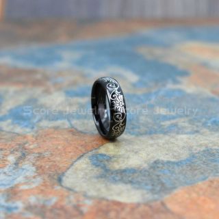 Zelda Ring, Gamer Ring, Legend of Zelda Ring, Zelda Wedding Ring, Zelda Wedding Band, Black Tungsten Ring, Black Wedding Band