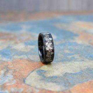 Butterfly Ring, Music Notes Ring, Music Ring, Monarch Butterfly Ring, Butterfly Jewelry, Monarch Butterfly Jewelry, Monarch Butterfly Wedding Band, Animal Lover Ring, Nature Lover Ring, Black Tungsten Ring, Black Wedding Band