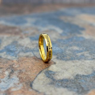 Doctor Who Ring, Doctor Who Wedding Ring, Gallifreyan Ring, Tungsten Band Together Forever Through Time and Space Tungsten Band