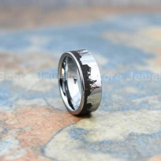 Cattle Rancher Ring, Farmer Ring, Grain Elevator Silver Tungsten Ring, Silver Wedding Band, Rancher Ring, Cattle Rancher Wedding Band, Cattle Ranching Ring