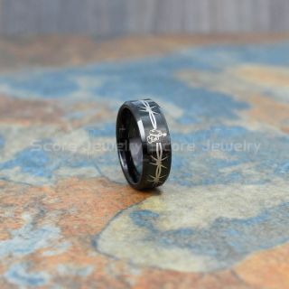 Boxing Ring, Boxer Ring, Boxing Gloves Ring, Black Tungsten Ring, Black Wedding Ring, Black Wedding Band, Boxing Jewelry