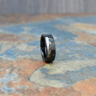Wolf Ring, Wolves Ring, Wolves Howling Ring, Wolves Howling Under Moon Ring, Wolf Tungsten Ring, Wolves Scene Tungsten Ring, Howling Wolf Tungsten Ring