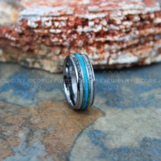 Turquoise Ring, Turquoise Wedding Band, Antler Ring, Antler Wedding Band, Deer Antler Ring, Silver Tungsten Wedding Band, Turquoise Tungsten Wedding Ring, Tungsten Ring