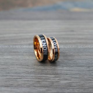 Star Wars Rings, Star Wars Jewelry, I Love You I Know Rings, 2 Piece Couple Set Star Wars Rings, Star Wars Wedding Bands, Matching I Love You I Know Rings, Rose Gold Wedding Rings, Rose Gold Tungsten Bands, Star Wars Wedding Bands