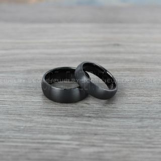 Black Tungsten Rings, Classic Black Tungsten Wedding Bands, 2 Piece Couple Set Black Wedding Bands, Black Wedding Rings, Black Tungsten Wedding Rings