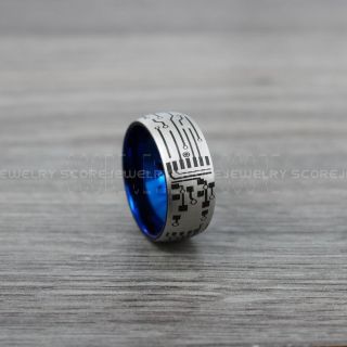 Circuit Board Ring, Circuit Board Jewelry, Technology Ring, Engineer Ring, Circuit Board Ring, Black Tungsten Ring, Geek Ring, Geek Jewelry