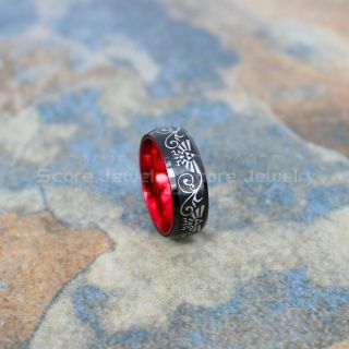 Legend of Zelda Ring, Zelda Triforce Wedding Ring, Zelda Wedding Band, Black Tungsten Ring, Black Wedding Band