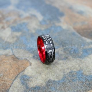 Circuit Ring, Circuit Board Ring, Black Tungsten Ring, Black Ring, Black Tungsten Wedding Band, Geek Ring, Geek Jewelry, Black Wedding Ring