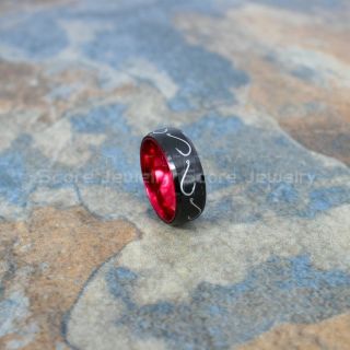 Fishing Ring, Fish Hook Ring, Black Tungsten Ring, Black Wedding Band, Hunting Ring, Fish Hooks Wedding Band, Black Tungsten Wedding Band