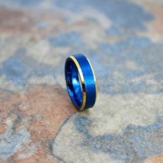 Classic 6mm Blue Tungsten Ring, Blue Tungsten Wedding Band, Blue Wedding Band, Blue Wedding Ring, Blue Tungsten Wedding Ring