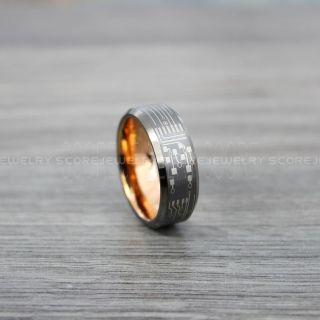 Circuit Ring, Circuit Board Ring, Gunmetal Tungsten Ring, Gunmetal Ring, Gunmetal Tungsten Wedding Band, Geek Ring, Geek Jewelry, Gunmetal Wedding Ring