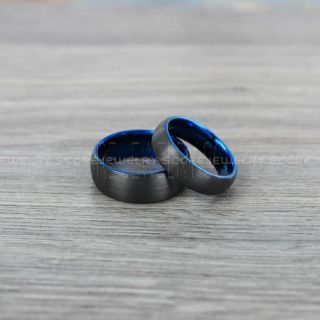 Black Tungsten Rings, Classic Black Tungsten Wedding Bands, 2 Piece Couple Set Black Wedding Bands, Black Wedding Rings, Black Tungsten Wedding Rings