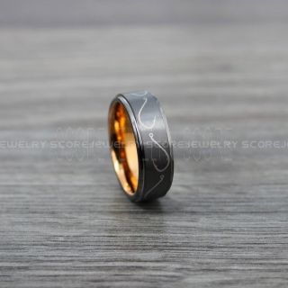 Fishing Ring, Fish Hook Ring, Fisherman Ring, Gunmetal Tungsten Ring, Gunmetal Wedding Band, Hunting Ring, Fish Hooks Wedding Band, Outdoorsman Ring, Fishing Wedding Ring