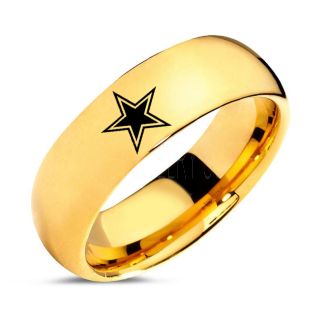 Texas Ring, Texas Football Ring, Dallas Ring, Football Ring, 14K Yellow Gold Tungsten Ring, Yellow Gold Tungsten Wedding Ring, Yellow Gold Wedding Ring, Dallas Football Ring, Dallas Football Wedding Ring