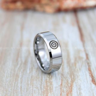 Evil Eye Ring, Evil Eye Jewelry, Silver Ring, Silver Tungsten Ring, Silver Wedding Band