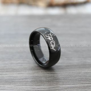 Chef Ring, Chef Knife Ring, Chef Jewelry, Culinary Ring, Butcher Ring, BBQ Ring, Black Tungsten Ring, Black Wedding Band, Black Ring
