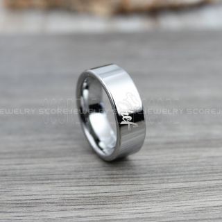 Chef Ring, Chef Knife Ring, Chef Jewelry, Culinary Ring, Butcher Ring, BBQ Ring, Silver Tungsten Ring, Silver Wedding Band, Silver Ring