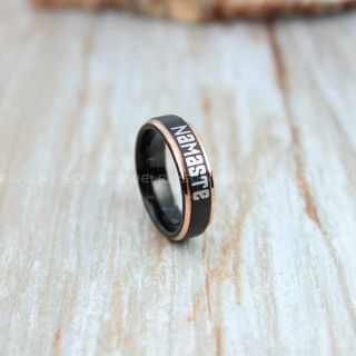 Namaste Ring, 6mm Black Tungsten Ring, Yoga Ring, Yoga Jewelry, Black Tungsten Wedding Band, Black Wedding Band, Black Wedding Ring, Black Tungsten Wedding Ring