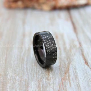 Camera Lens Dials Ring, Photography Ring, Camera Ring, Lens Ring, Camera Lens Ring, Black Ring, Black Tungsten Wedding Band, Black Wedding Band