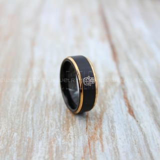 Hamsa Ring, Evil Eye Ring, Ancient Egyptian Symbol of Protection Royal Power and Good Health Design Ring, Hand of Fatima Jewelry, Black Tungsten Ring