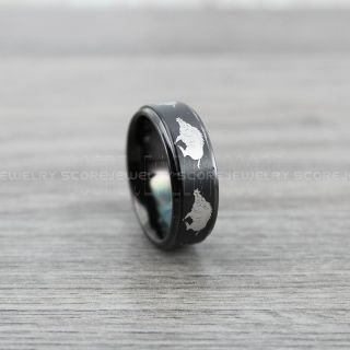 Wild Hog Ring, Wild Boar Ring, Hunting Ring, Hog Jewelry, Boar Jewelry, Black Tungsten Ring
