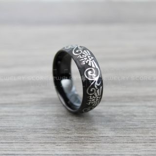 Zelda Ring, Gamer Ring, Legend of Zelda Ring, Zelda Wedding Ring, Zelda Wedding Band, Hammered Black Tungsten Ring, Black Wedding Band