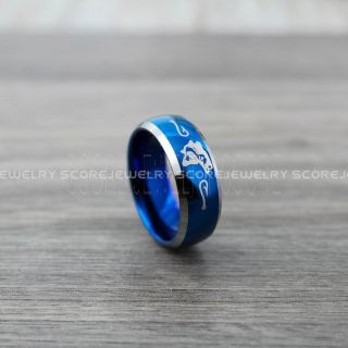 Fishing Ring, Fish Hook Ring, Bass Ring, Bass Fishing Ring, Blue Ring, Blue Tungsten Ring, Blue Wedding Band, Hunting Ring, Fish Hooks Wedding band