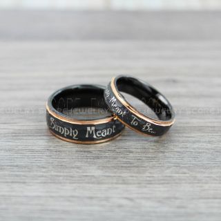 Simply Meant To Be... Rings, Jack and Sally Rings, Jack and Sally Jewelry, Jack and Sally Wedding Bands, Black Tungsten Rings, Black Tungsten Wedding Bands, Jack and Sally Wedding Rings