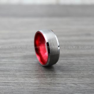 American Flag Ring, American Flag Wedding Band, 8mm Silver Tungsten Ring, Silver Wedding Band, Silver Tungsten Band, Military Ring