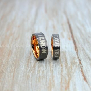 Star Wars Rings, 2 Piece Couple Set Star Wars Rings, Star Wars Wedding Bands, I Love You I Know Ring, Gunmetal Wedding Rings, Gunmetal Tungsten Bands, Star Wars Wedding Bands