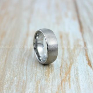 Silver Wedding Band, Silver Tungsten Ring, 8mm Classic Silver Tungsten Wedding Band with Domed Edge, Silver Wedding Band, Silver Wedding Ring, Silver Tungsten Wedding Ring