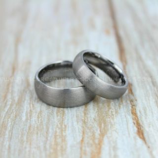Silver Tungsten Rings, Classic Silver Tungsten Wedding Bands, 2 Piece Couple Set Silver Wedding Bands, Silver Wedding Rings, Silver Tungsten Wedding Rings