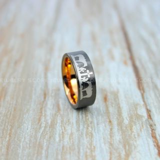 Cowboy Ring, Cowboys Ring, Gunmetal Praying Cowboys Ring, Cowboy and Cowgirl Ring, Cowboys Wedding Ring, Western Ring, Western Cowboys Ring