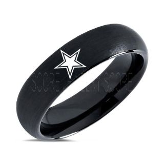 Texas Ring, Texas Football Ring, Dallas Ring, Football Ring, Black Tungsten Ring, Black Tungsten Wedding Ring, Black Wedding Ring, Dallas Football Ring, Dallas Football Wedding Ring