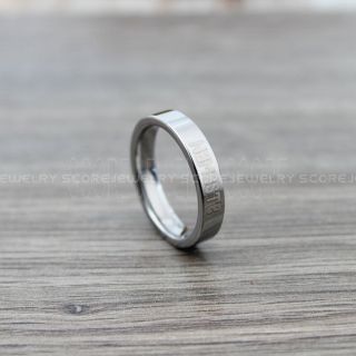Namaste Ring, 4mm Silver Tungsten Ring, Yoga Ring, Yoga Jewelry, Silver Tungsten Wedding Band, Silver Wedding Band, Silver Wedding Ring, Silver Tungsten Wedding Ring