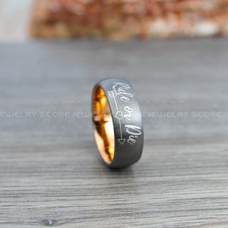 Ride Or Die Rings, Ride Or Die Wedding Rings, Ride Or Die Wedding Bands, Ride Or Die Jewelry, Gunmetal Tungsten Wedding Ring, Gunmetal Tungsten Rings