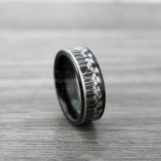 Palm Tree Ring, Tropical Ring, Palm Tree Jewelry, Palm Tree Wedding Band, Tropical Palm Tree Ring, Beach Ring, Black Tungsten Ring, Black Wedding Band, Beach Life Ring