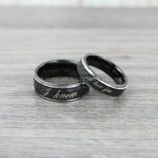 Star Wars Rings, Hammered Rings, 2 Piece Couple Set Star Wars Rings, Star Wars Wedding Bands, I Love You I Know Ring, Black Wedding Rings, Black Tungsten Bands, Star Wars Wedding Bands