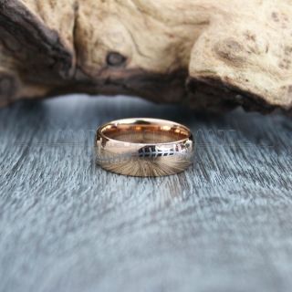 Baseball Ring, Baseball Stitch Pattern Ring, 14K Rose Gold Tungsten Ring, Rose Gold Ring, Rose Gold Wedding Band, Rose Gold Wedding Ring, Baseball Stitch Ring, Rose Gold Wedding Band