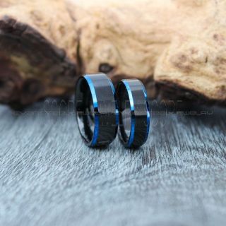 Classic Black Tungsten Rings, Black Tungsten Wedding Bands, 2 Piece Couple Set Black Wedding Bands, Black Wedding Rings, Black Tungsten Wedding Rings