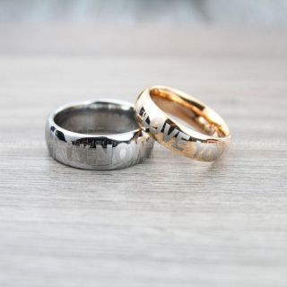 Star Wars Rings, 2 Piece Couple Set Star Wars Rings, Star Wars Wedding Bands, I Love You I Know Ring, Silver Wedding Rings, Silver Tungsten Bands, Star Wars Wedding Bands