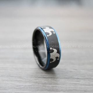 Joker Ring, Joker Wedding Band, Black Wedding Band, Joker Wedding Band, Black Tungsten Wedding Ring, Joker Card Suit Ring, Black Poker Ring