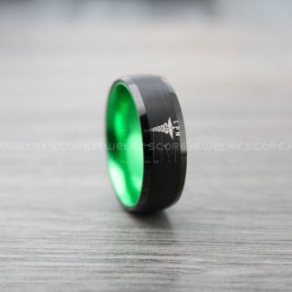 Licensed Practical Nurse Ring, Nurse Ring, LPN Nurse Wedding Band, Career Ring, LPN Nurse Jewelry, Nurse Black Tungsten Ring, Black Wedding Band, Black Tungsten Wedding Band