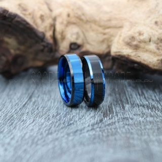 Classic Black Tungsten Rings, Black Tungsten Wedding Bands, 2 Piece Couple Set Black Wedding Bands, Black Wedding Rings, Black Tungsten Wedding Rings